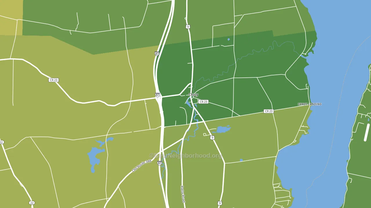 Chazy, NY block-group voter-turnout map