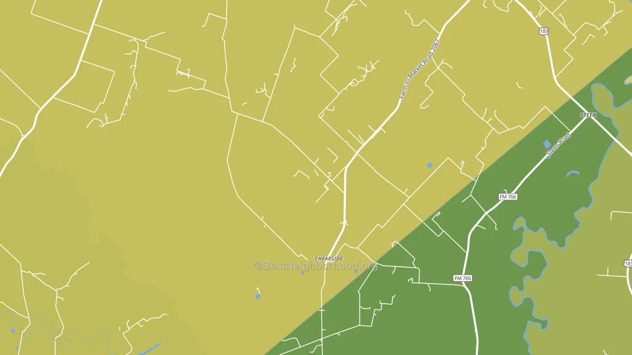 Cheapside, TX block-group voter-turnout map