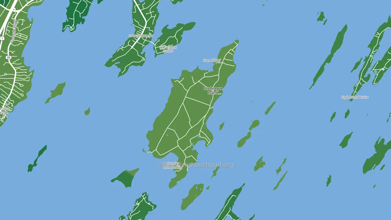 Chebeague Island, ME block-group voter-turnout map