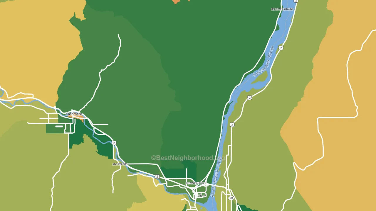 Chelan County, WA block-group voter-turnout map