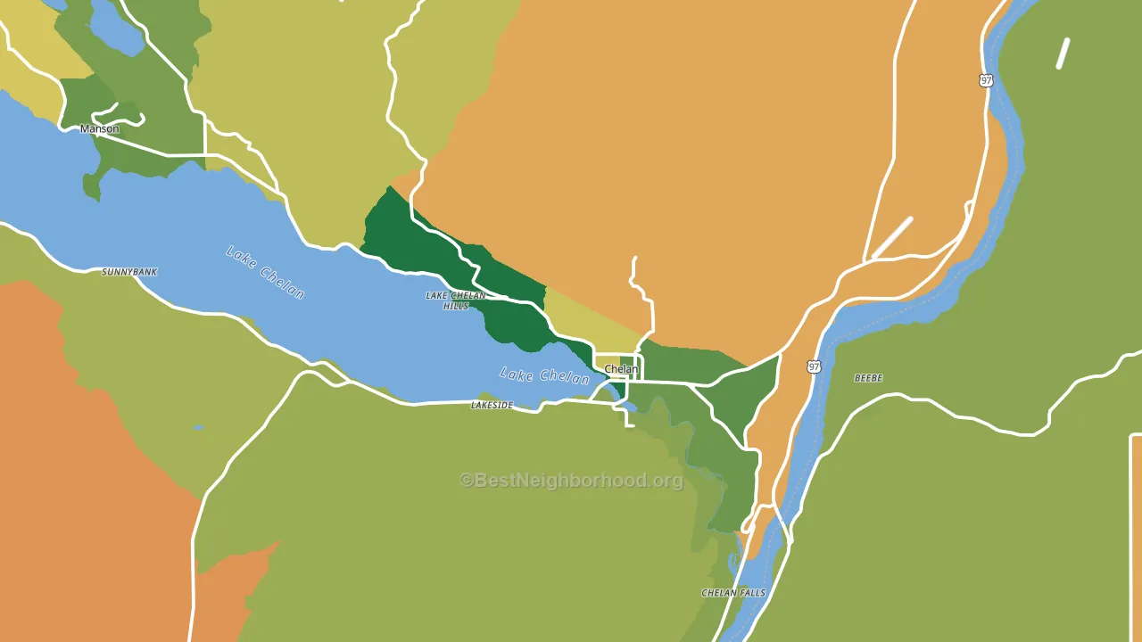 Chelan, WA block-group voter-turnout map