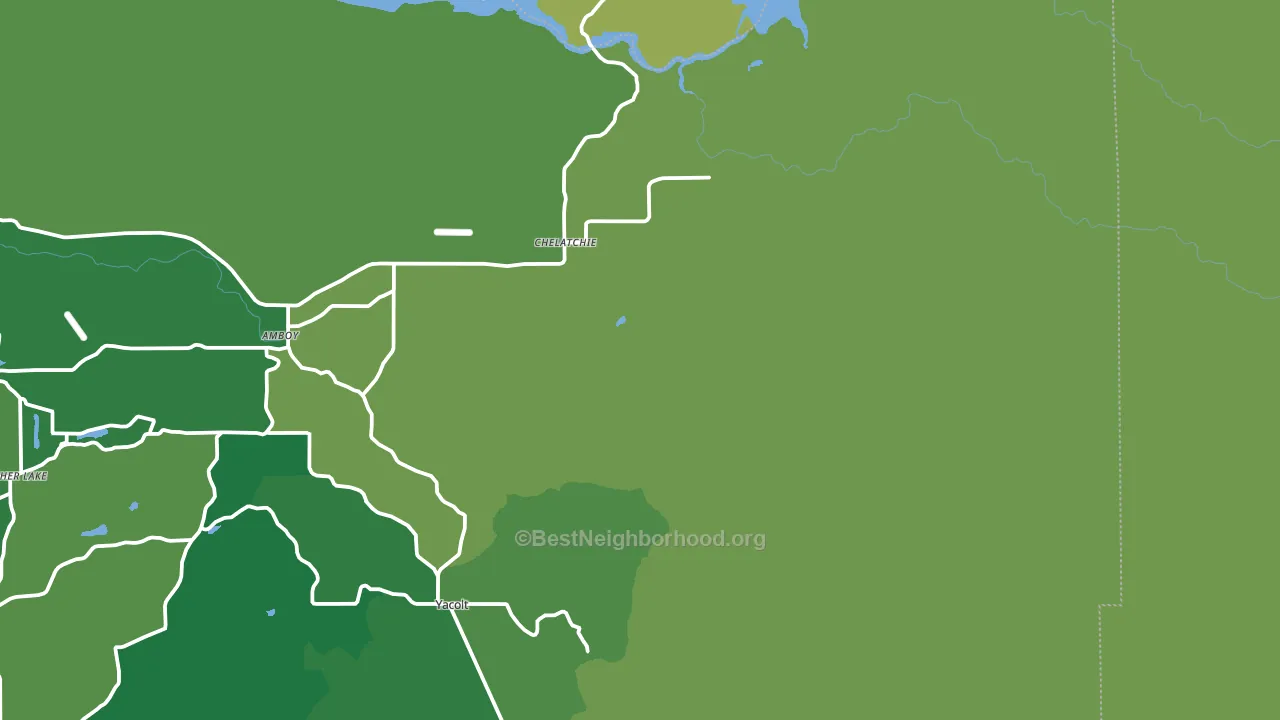 Chelatchie, WA block-group voter-turnout map
