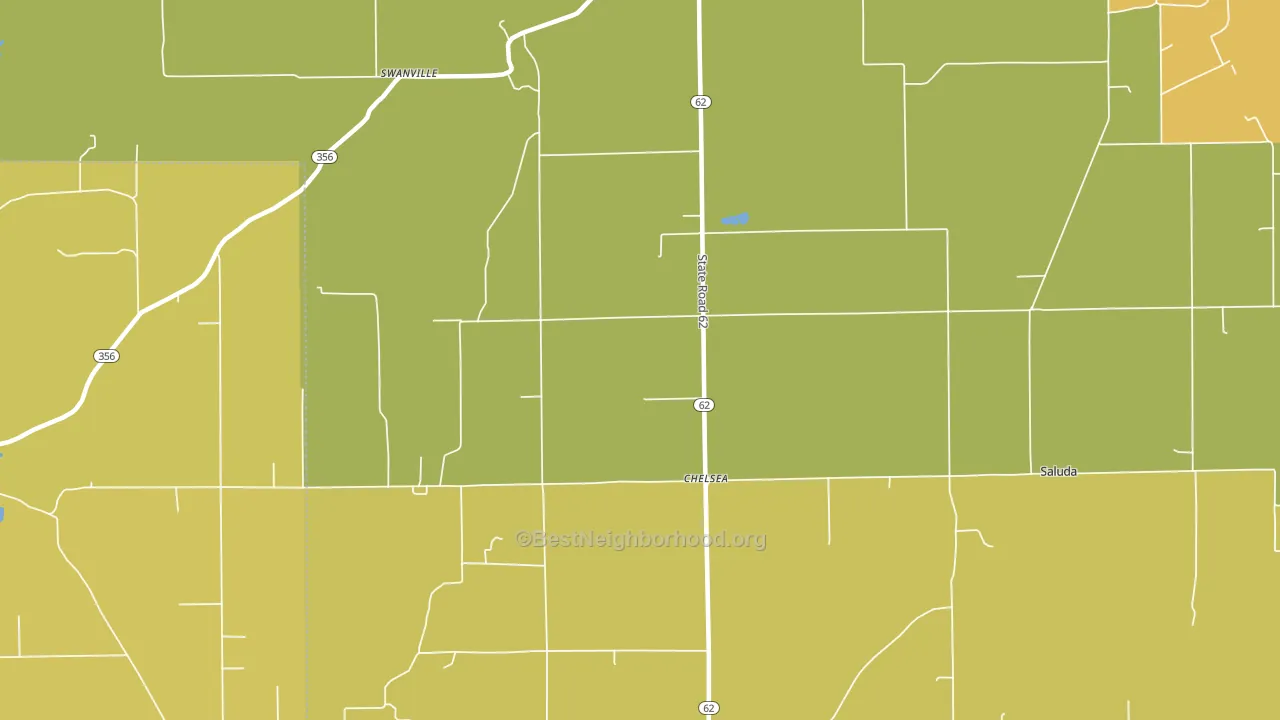 Chelsea, IN block-group voter-turnout map