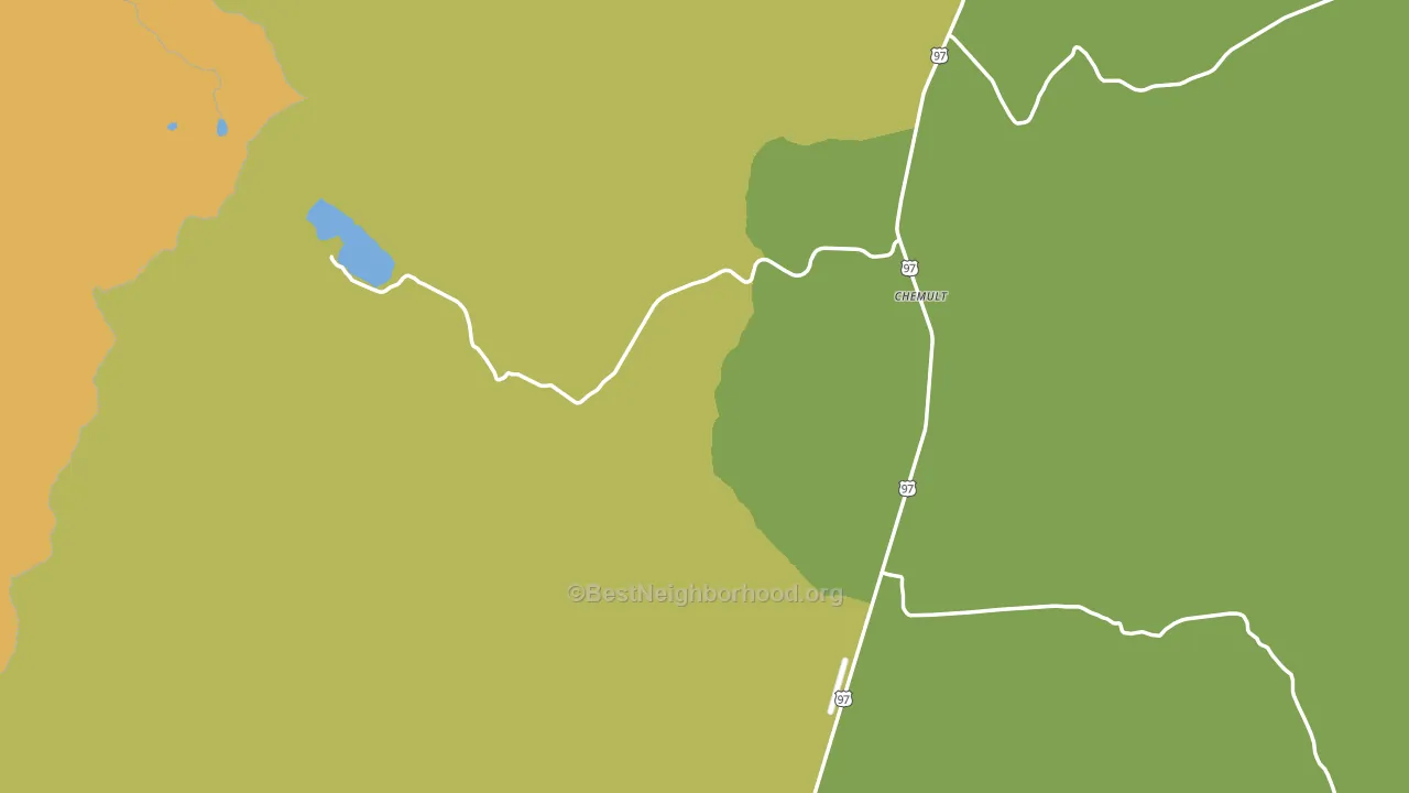 Chemult, OR block-group voter-turnout map