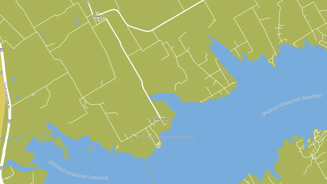 Cheneyboro, TX block-group voter-turnout map