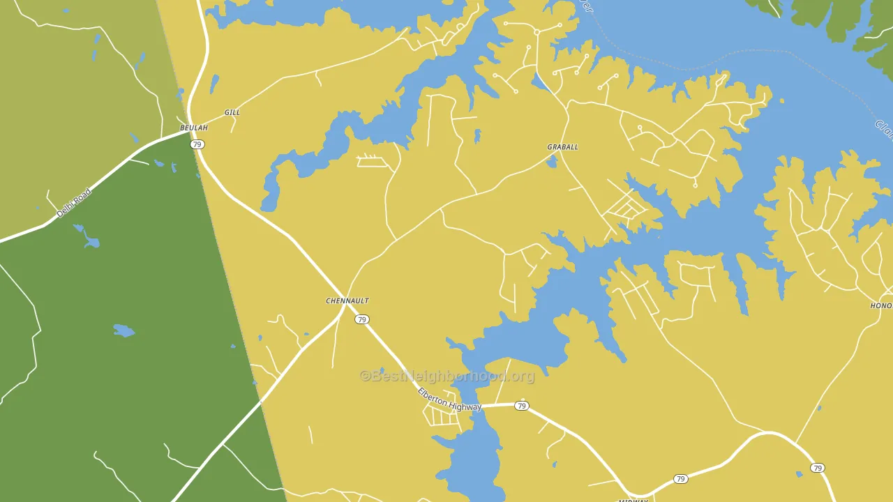 Chennault, GA block-group voter-turnout map