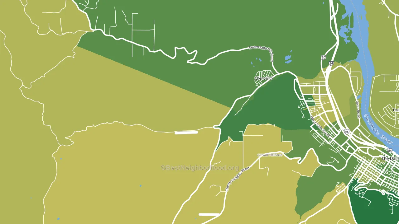 Chenoweth, OR block-group voter-turnout map