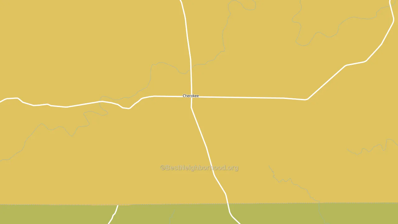 Cherokee, TX block-group voter-turnout map