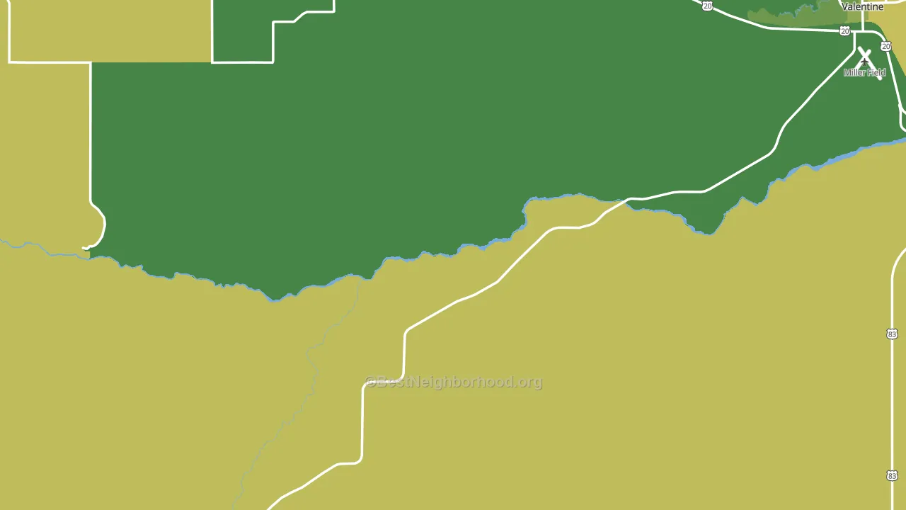 Cherry County, NE block-group voter-turnout map