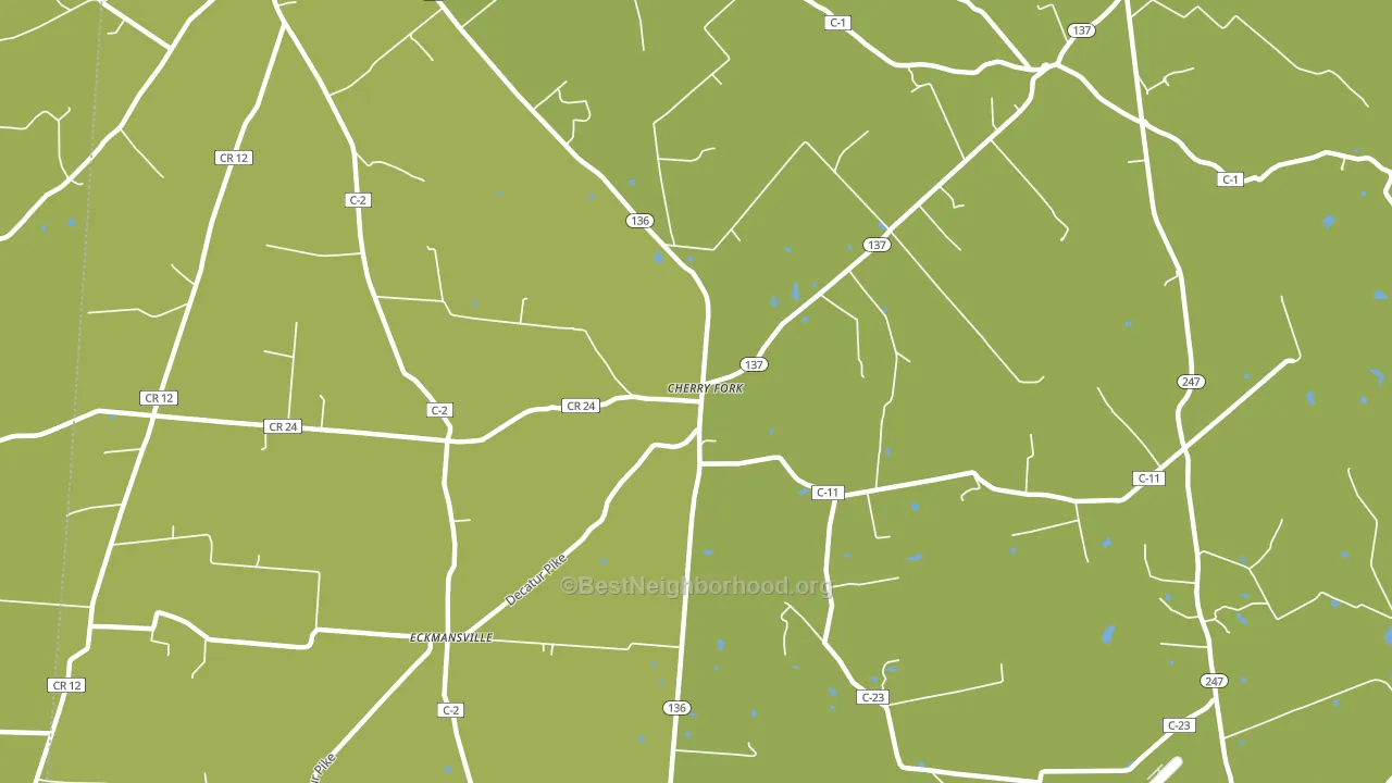 Cherry Fork, OH block-group voter-turnout map