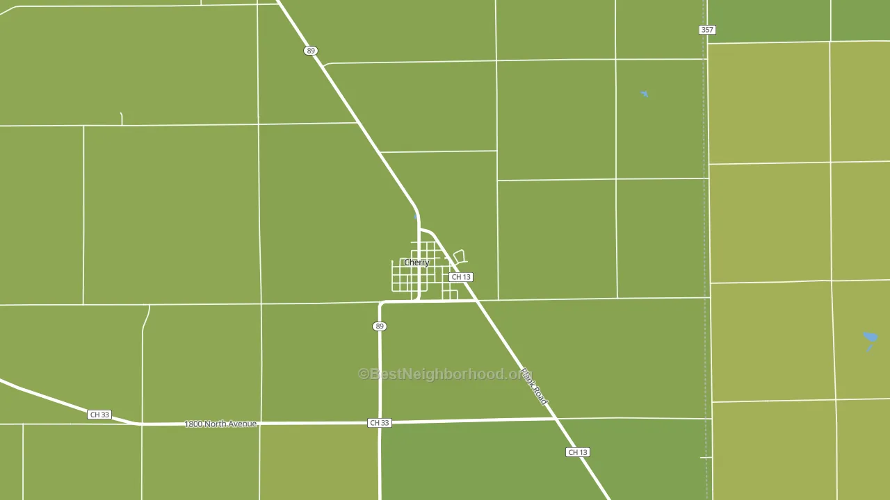 Cherry, IL block-group voter-turnout map