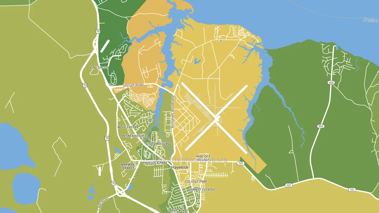 Cherry Point, NC block-group voter-turnout map