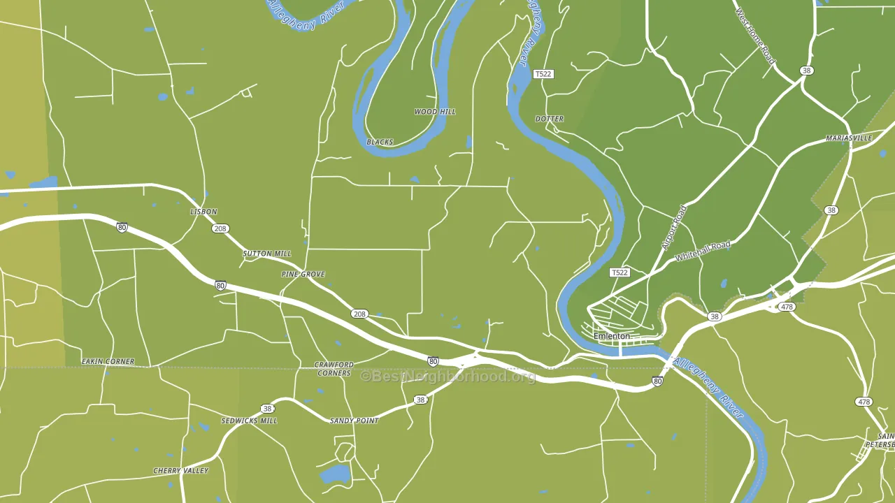 Cherry Valley, PA block-group voter-turnout map