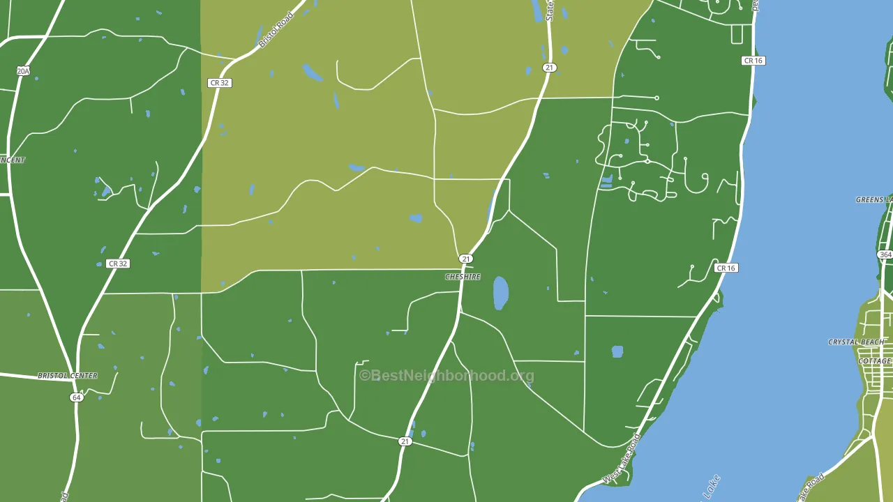 Cheshire, NY block-group voter-turnout map