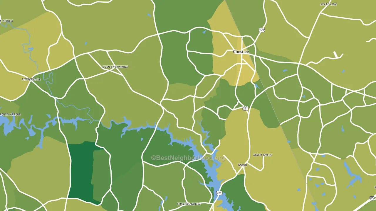 Chesnee, SC block-group voter-turnout map
