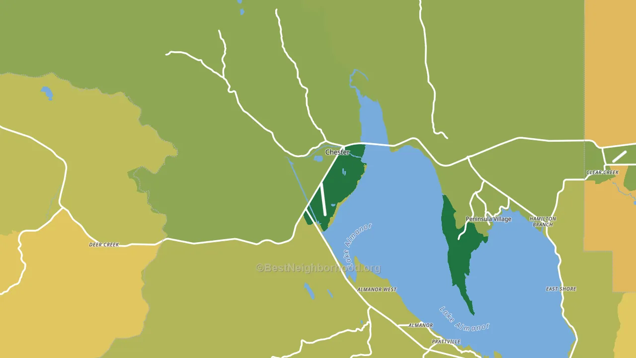 Chester, CA block-group voter-turnout map