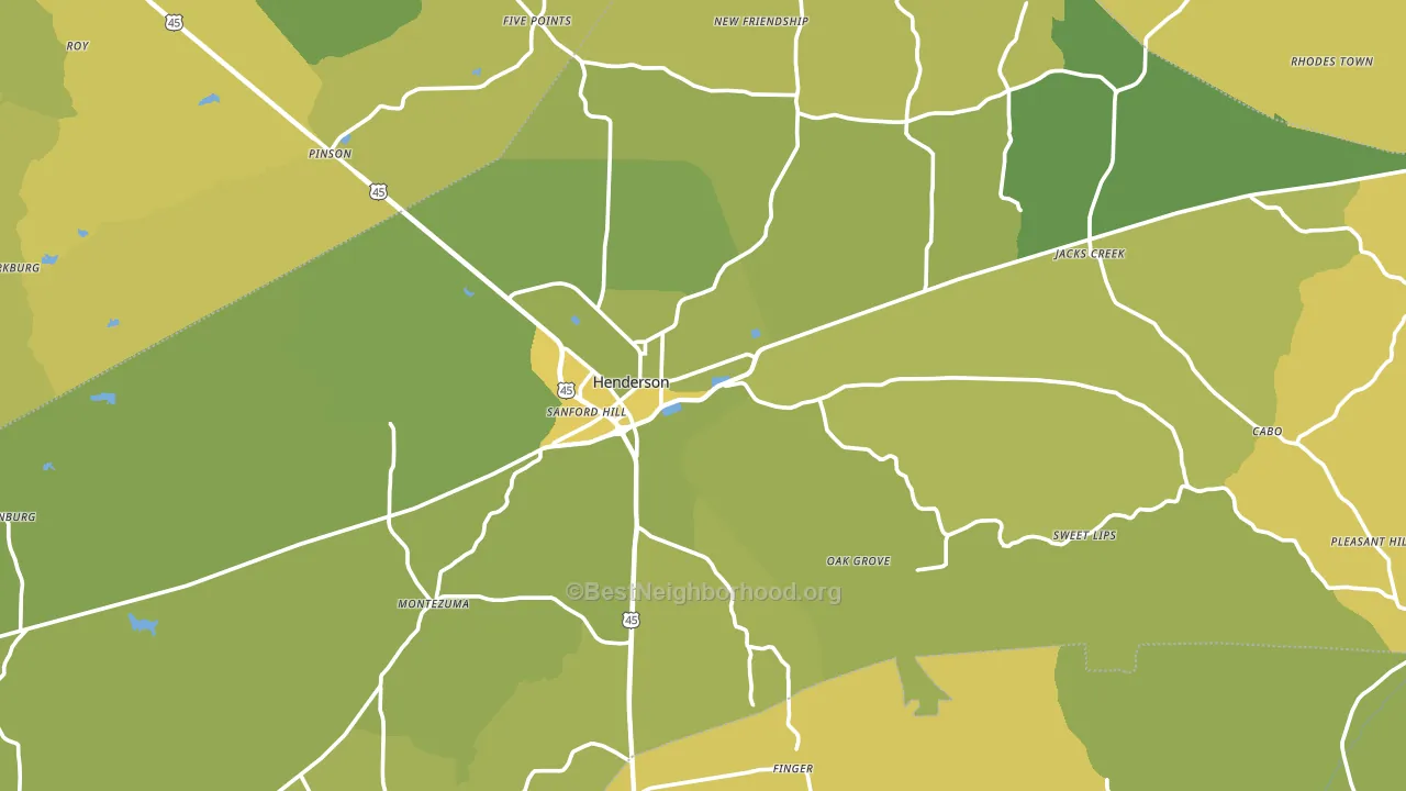 Chester County, TN block-group voter-turnout map