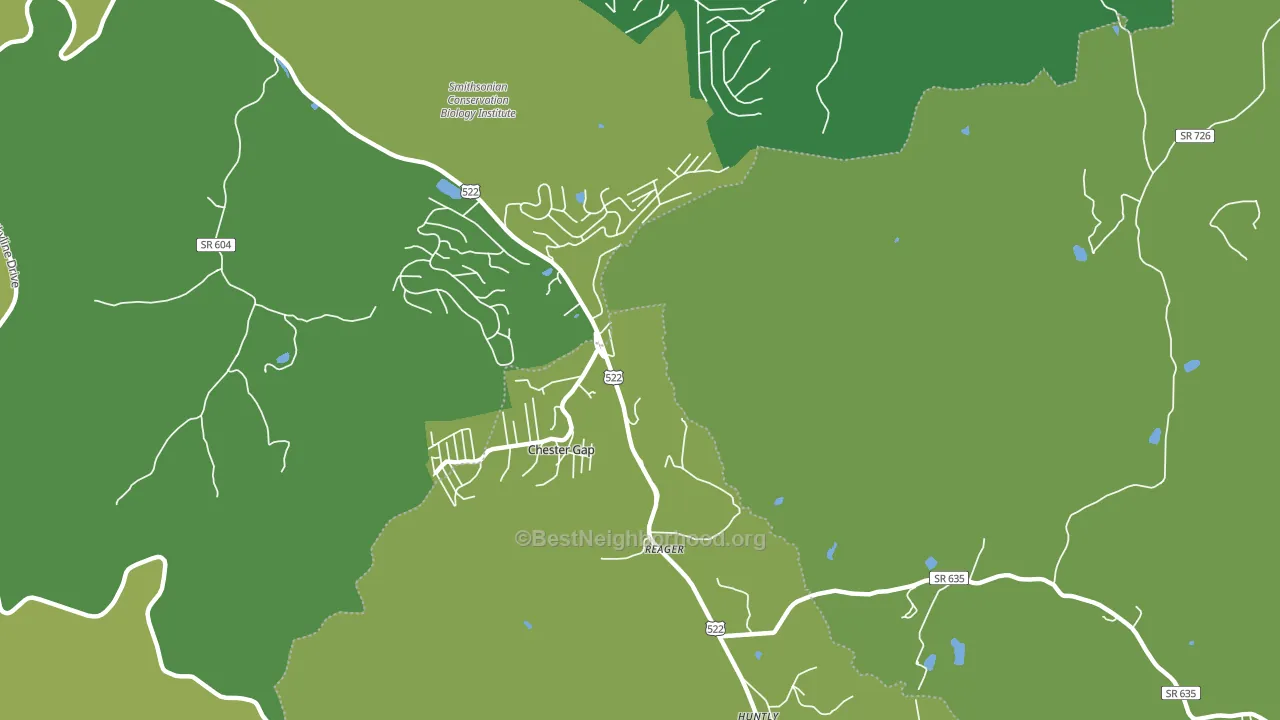 Chester Gap, VA block-group voter-turnout map