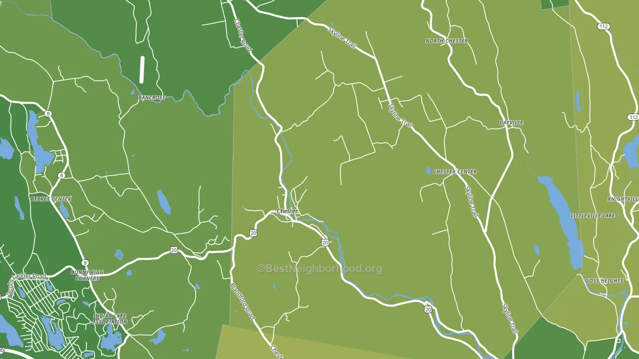 Chester, MA block-group voter-turnout map