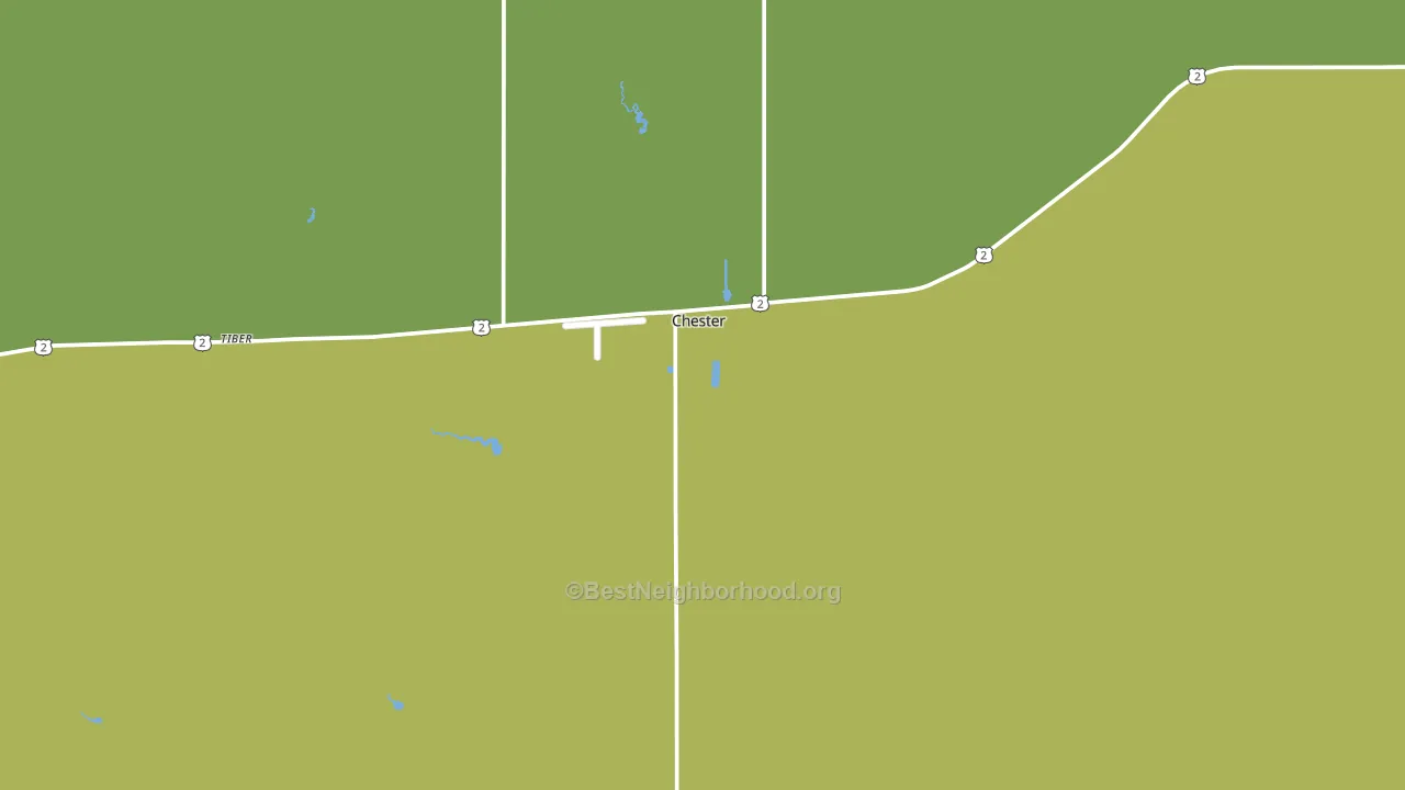Chester, MT block-group voter-turnout map