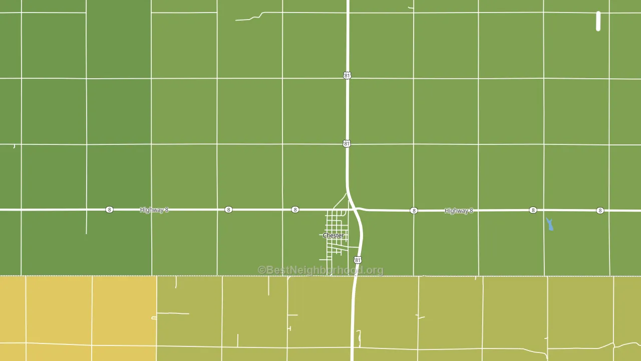 Chester, NE block-group voter-turnout map