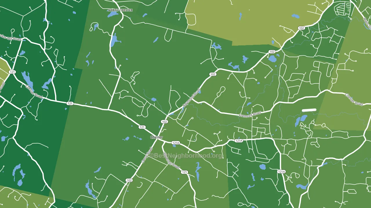 Chester, NH block-group voter-turnout map