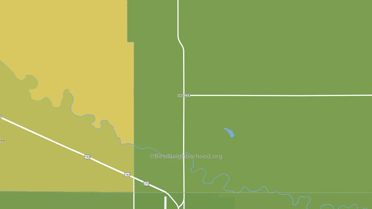 Chester, OK block-group voter-turnout map