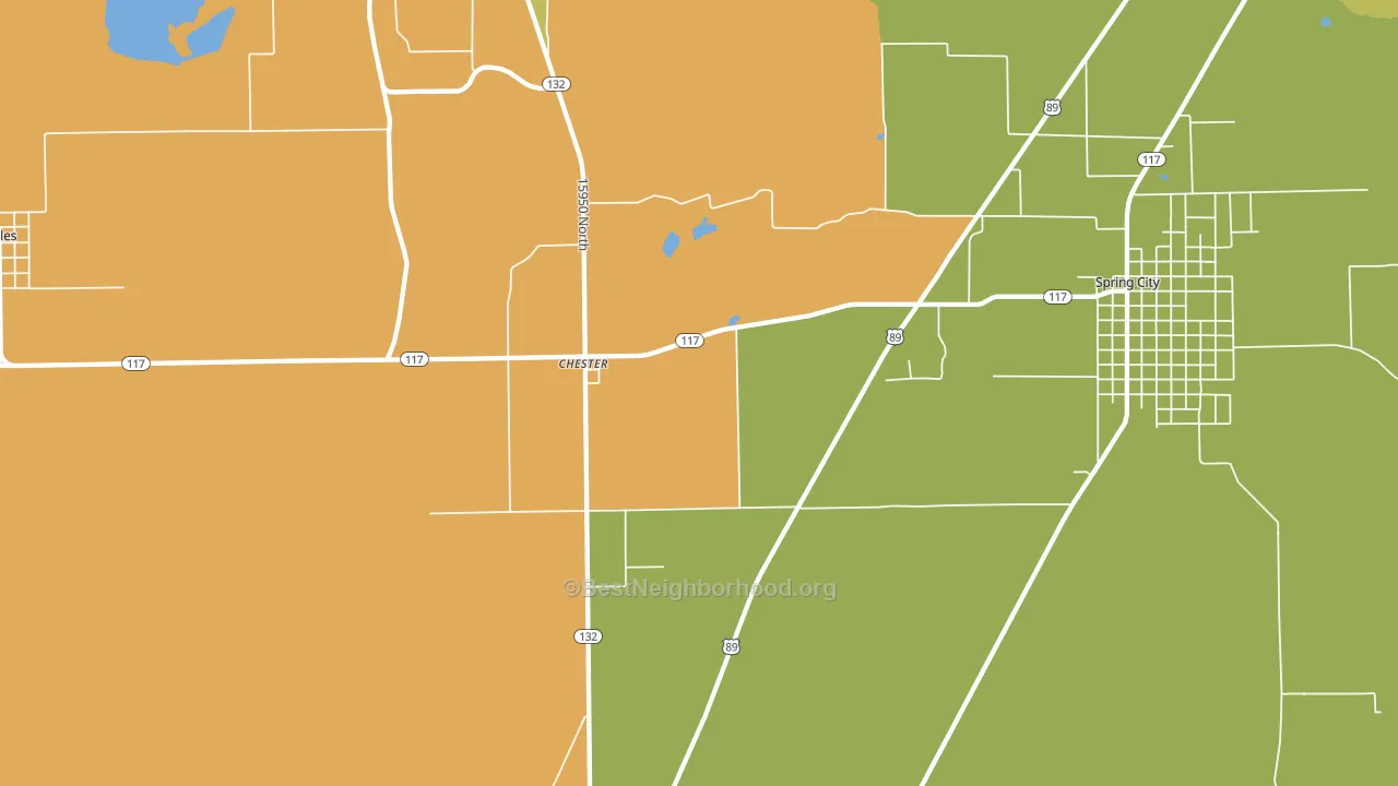Chester, UT block-group voter-turnout map