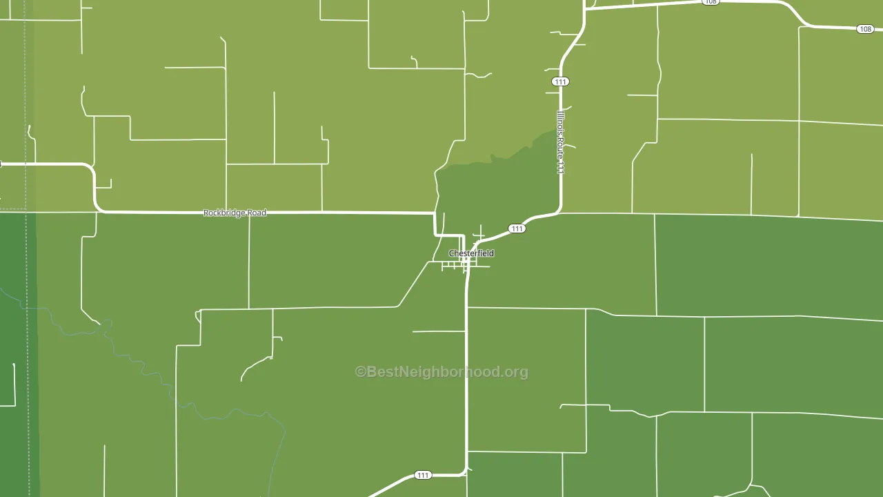 Chesterfield, IL block-group voter-turnout map