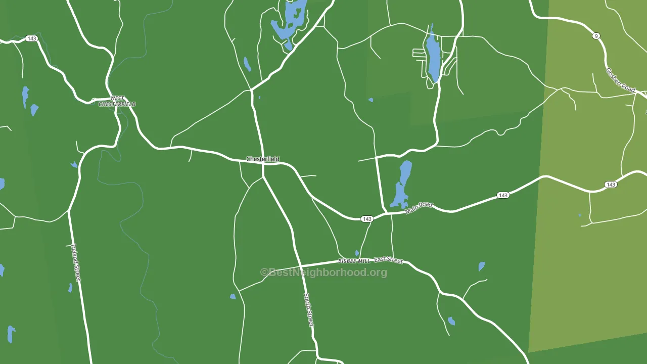 Chesterfield, MA block-group voter-turnout map