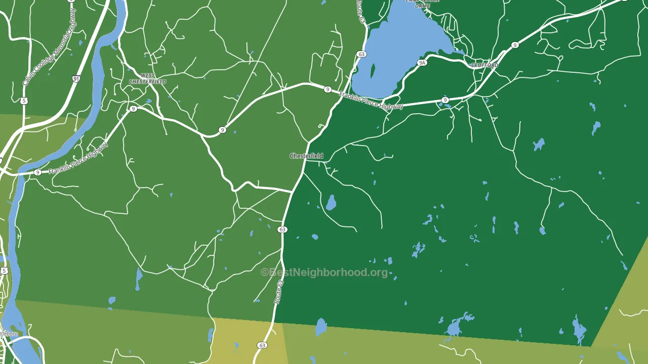 Chesterfield, NH block-group voter-turnout map