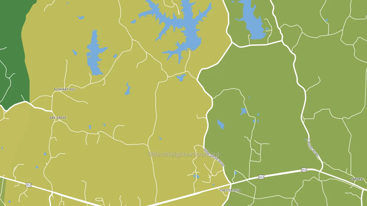 Chesterfield, TN block-group voter-turnout map