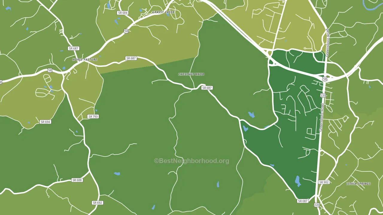 Chestnut Knob, VA block-group voter-turnout map