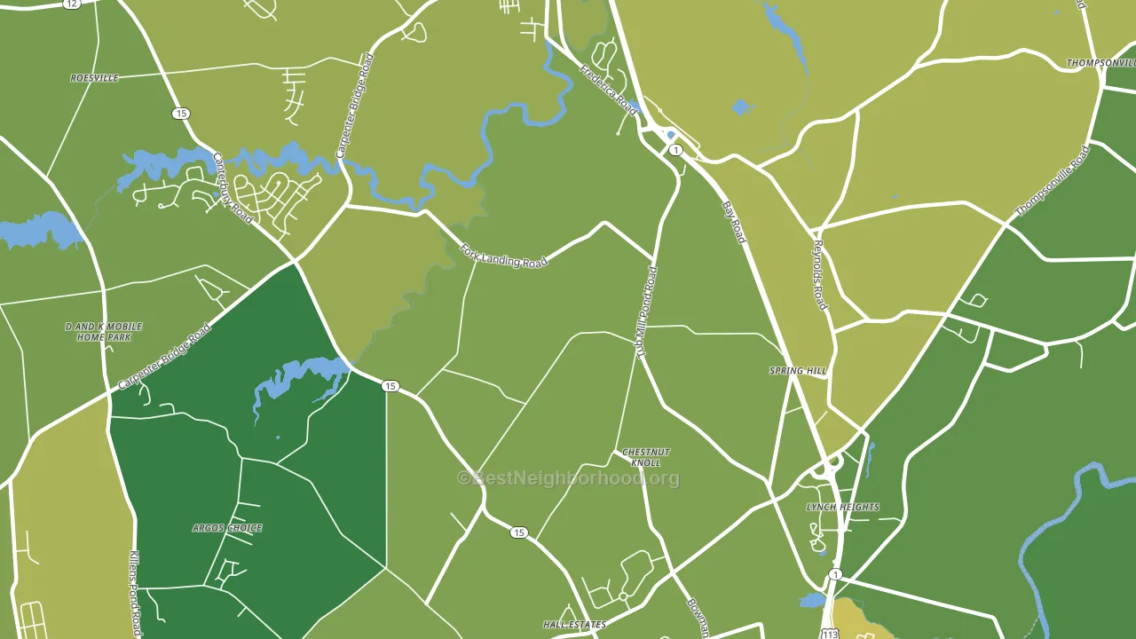 Chestnut Knoll, DE block-group voter-turnout map