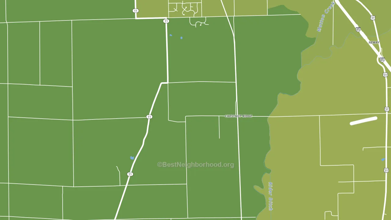 Chestnut Ridge, IN block-group voter-turnout map