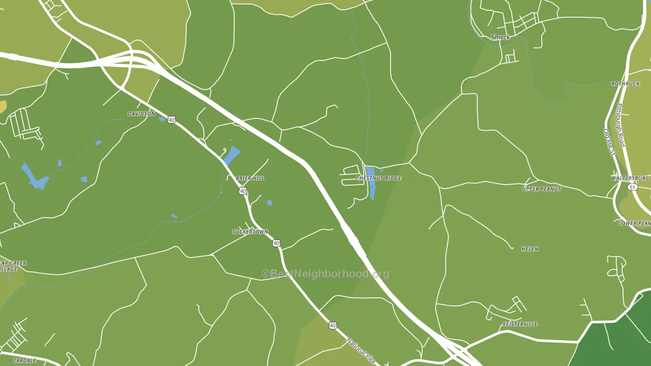 Chestnut Ridge, PA block-group voter-turnout map