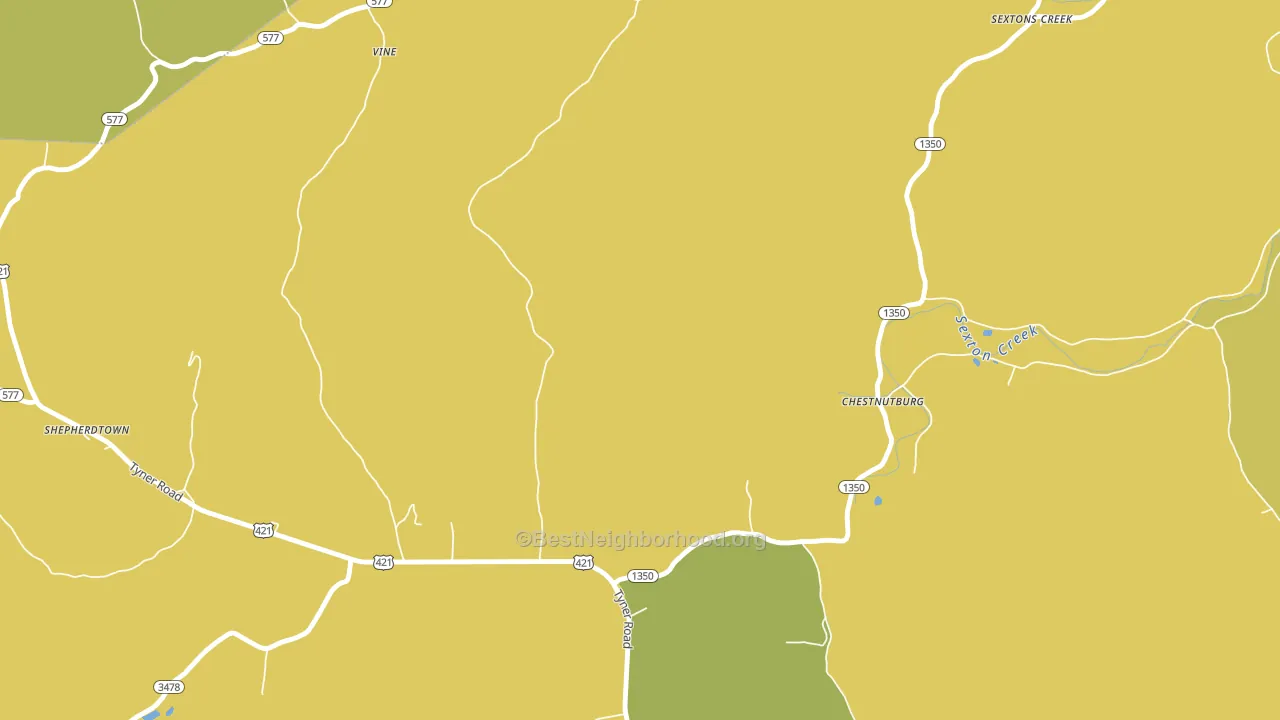 Chestnutburg, KY block-group voter-turnout map