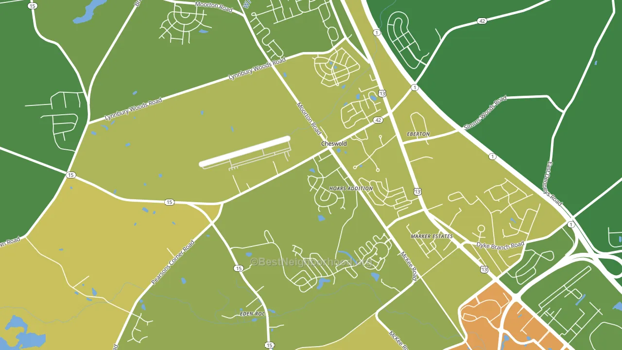 Cheswold, DE block-group voter-turnout map