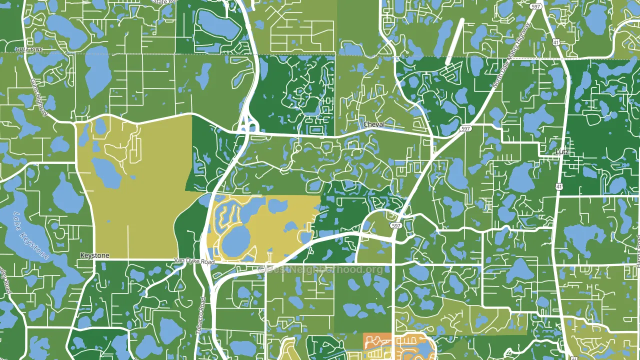 Cheval, FL block-group voter-turnout map
