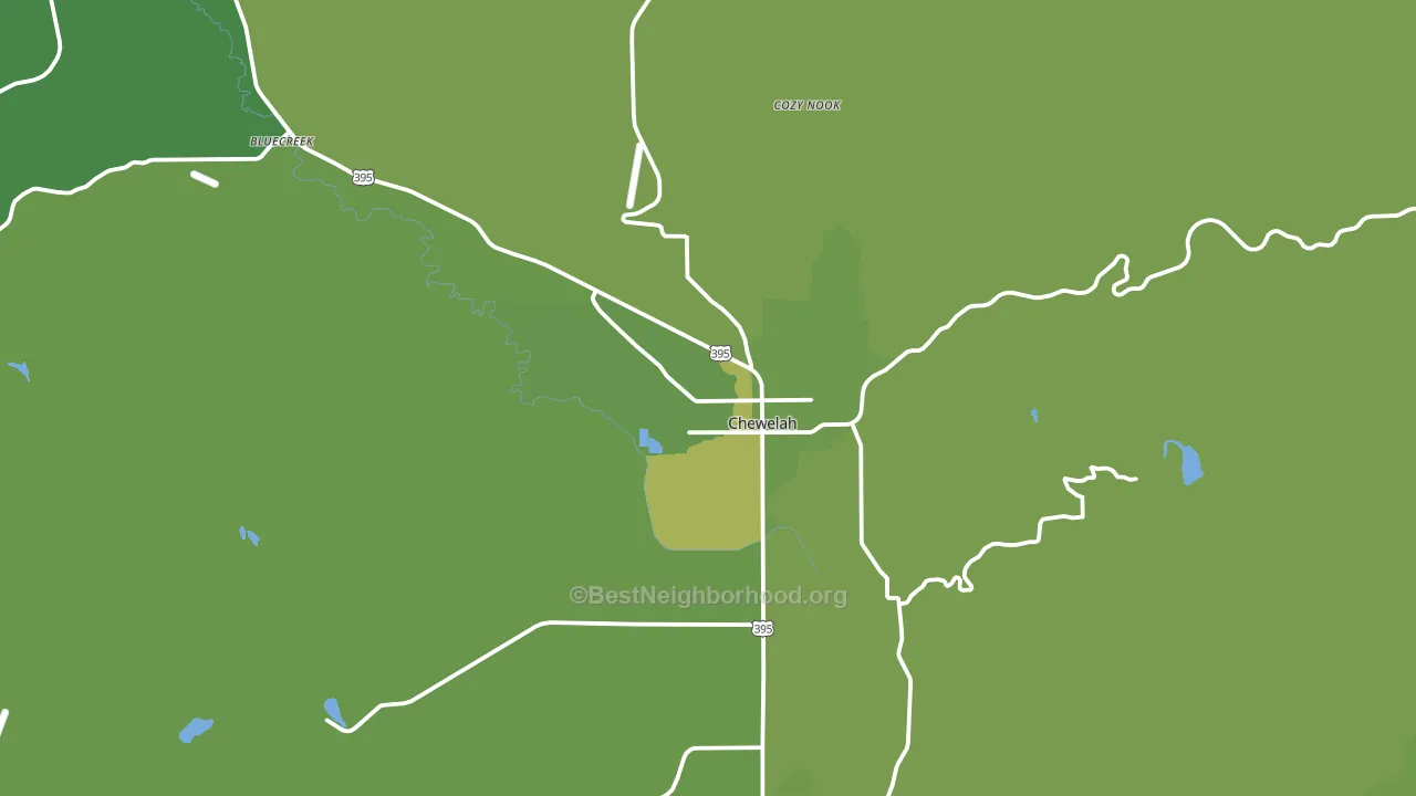 Chewelah, WA block-group voter-turnout map
