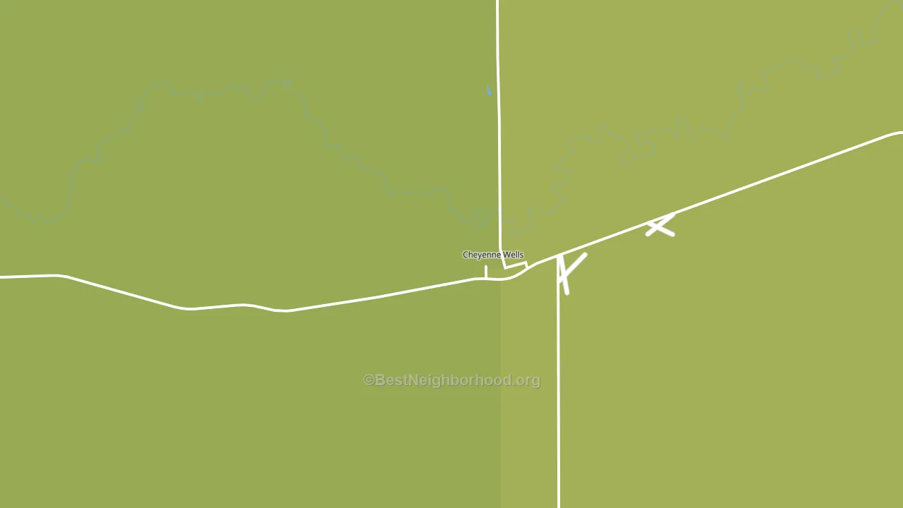 Cheyenne Wells, CO block-group voter-turnout map