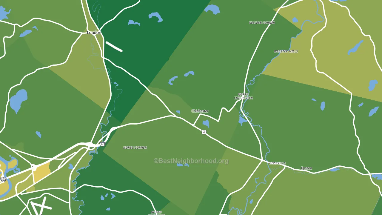 Chichester, NH block-group voter-turnout map