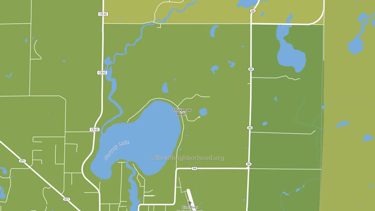 Chickamaw Beach, MN block-group voter-turnout map