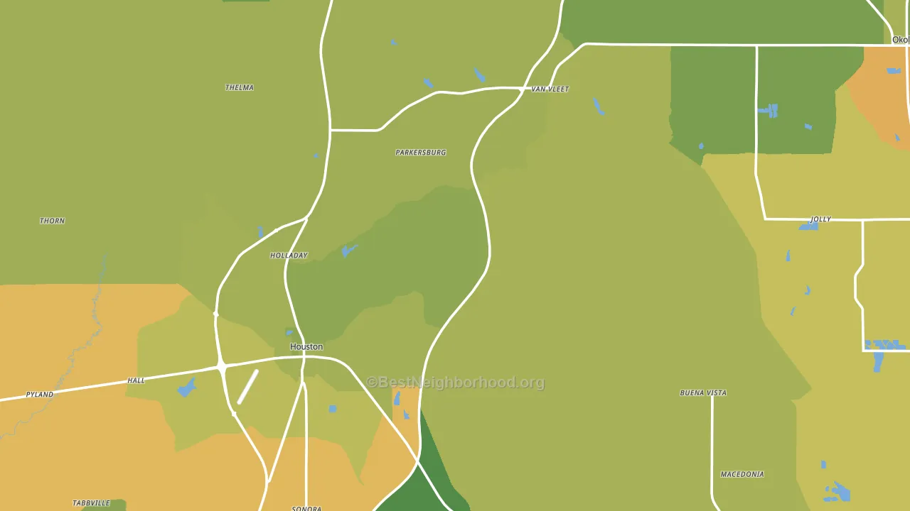 Chickasaw County, MS block-group voter-turnout map