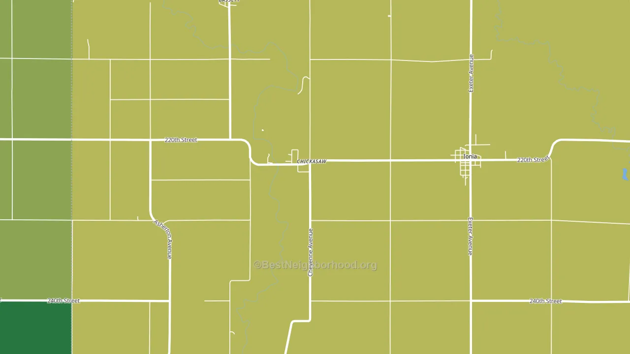 Chickasaw, IA block-group voter-turnout map
