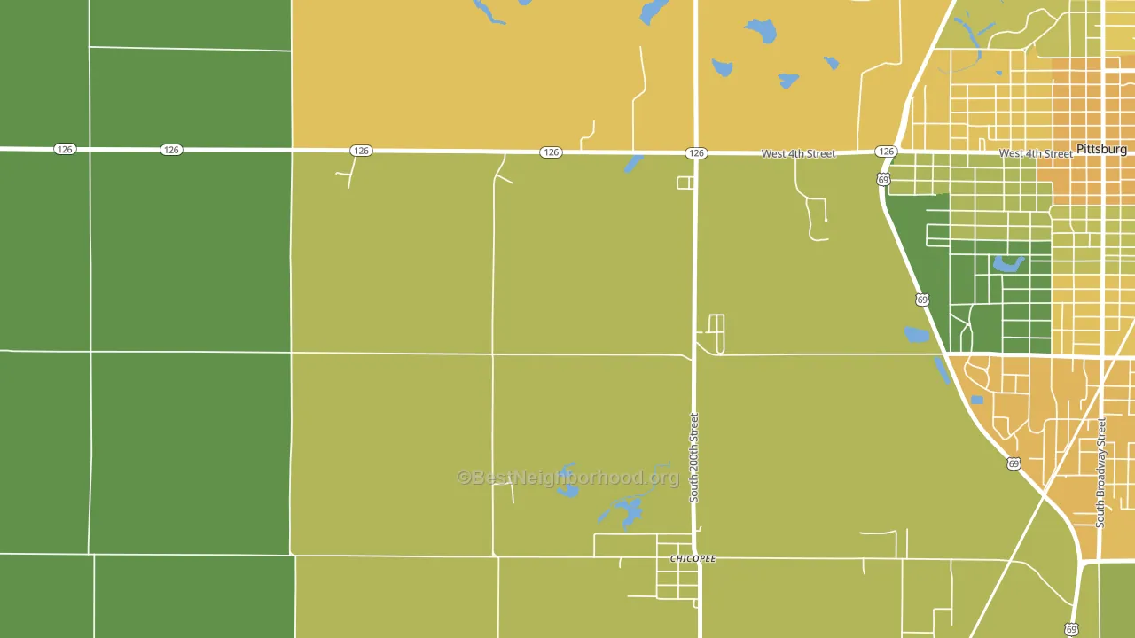 Chicopee, KS block-group voter-turnout map