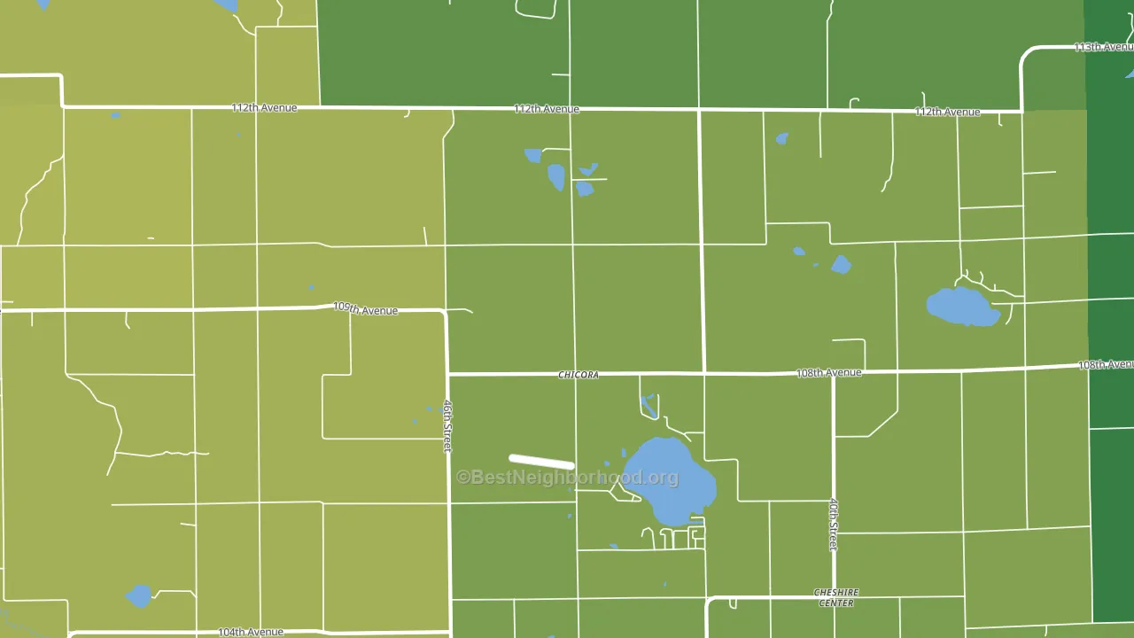 Chicora, MI block-group voter-turnout map