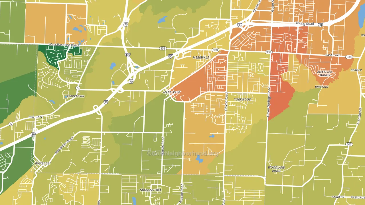 Chicot West, Little Rock, AR block-group voter-turnout map