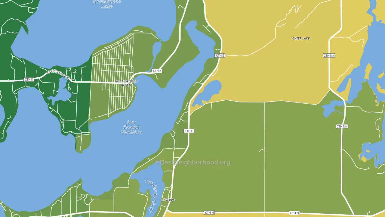 Chief Lake, WI block-group voter-turnout map