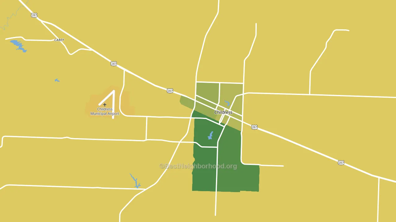 Childress County, TX block-group voter-turnout map